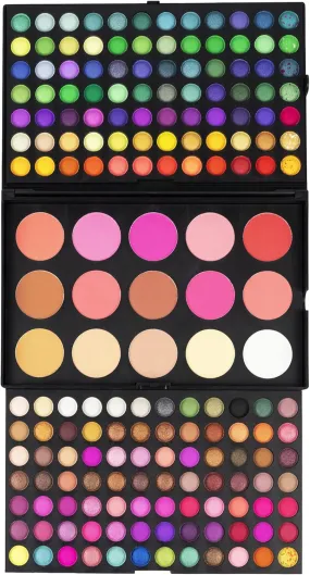 183 Shade Make up Set - Highly Pigmented 3 Tier Makeup Set Eyeshadow Palette, Matte Pressed Powder Blush & Bronzer Powder - Velvet Smooth, Long-Lasting, All Skin Tones
