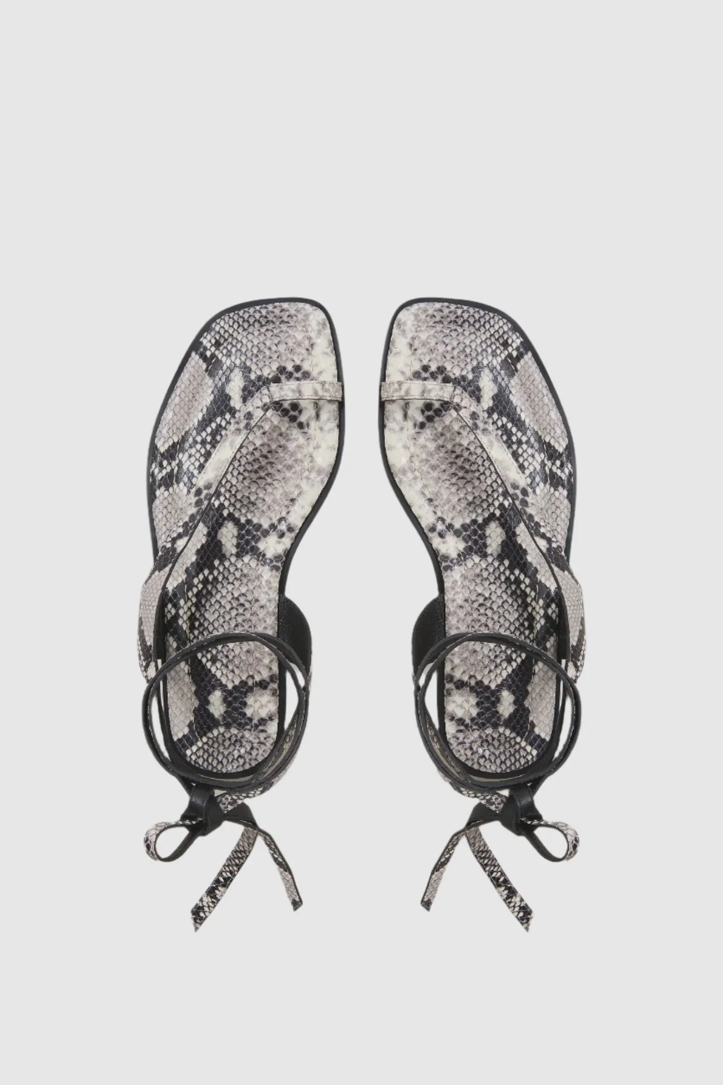 A Emery Heidi Sandal in Eggshell Snake