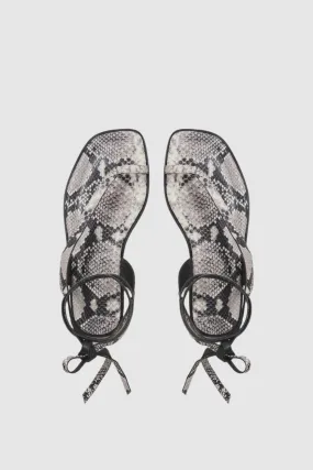 A Emery Heidi Sandal in Eggshell Snake