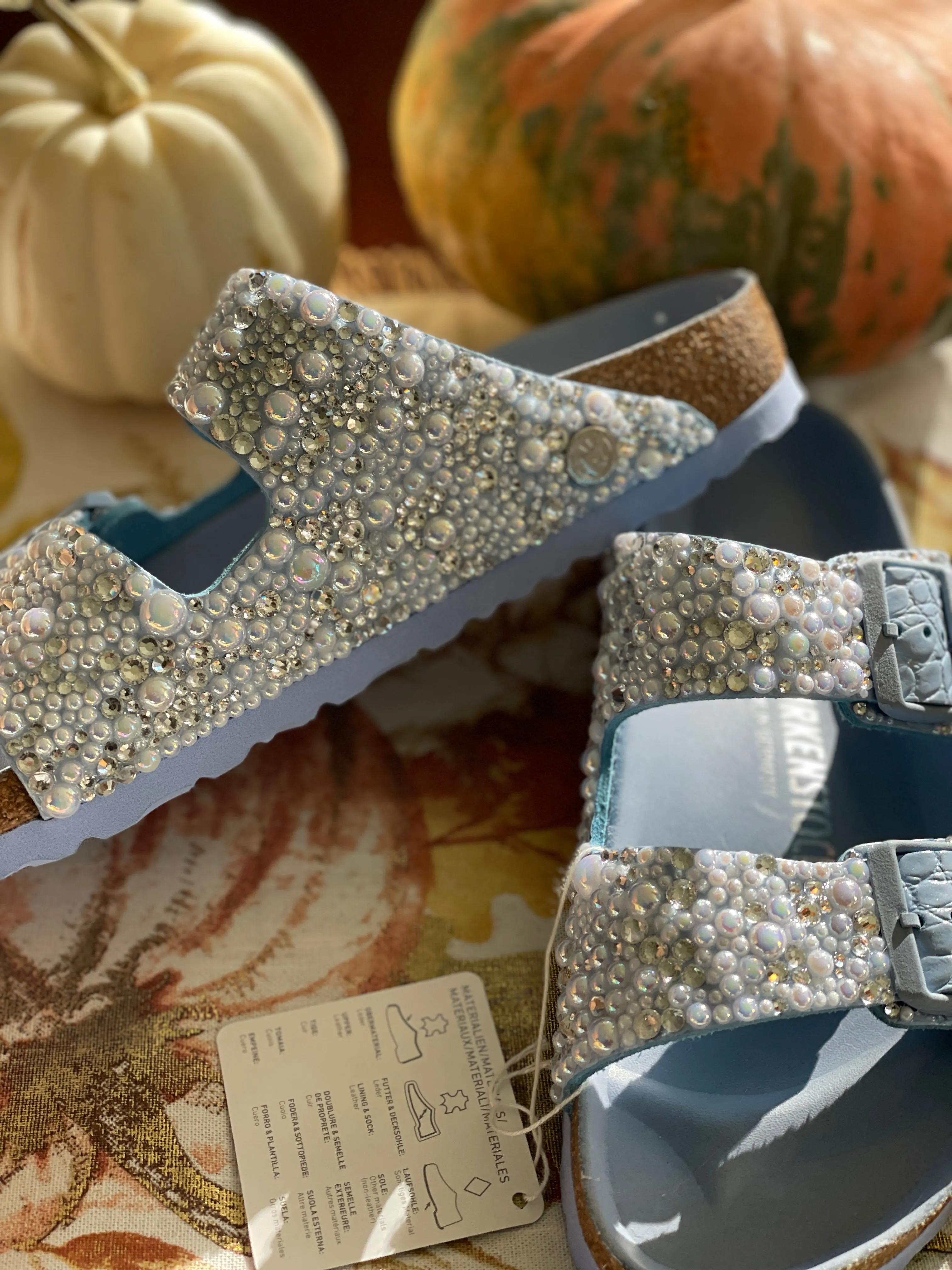 Blue Bridal Birkenstock Arizona