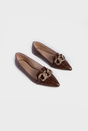 Brown Flats with Chain