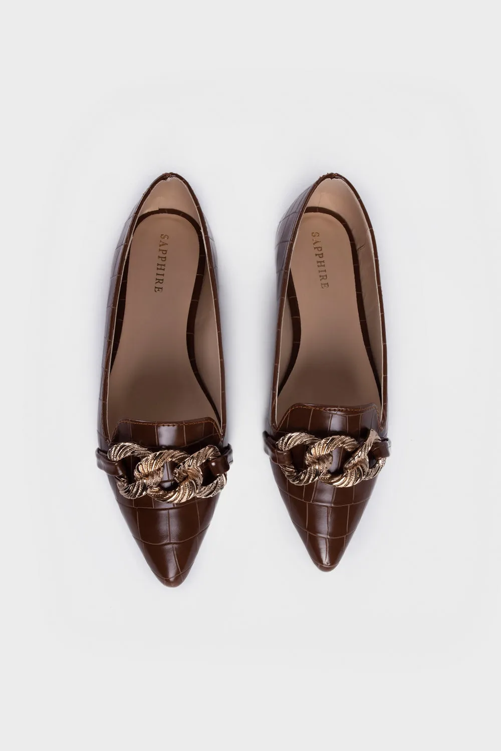 Brown Flats with Chain