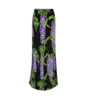 Emily Bias Cut Maxi Skirt in Wisteria