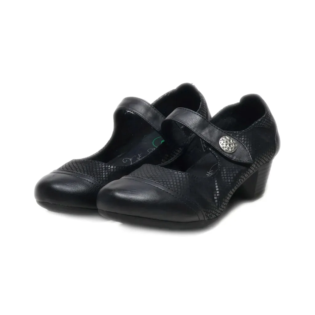 Footflexx Ballerinas Leather Black Colour For Women