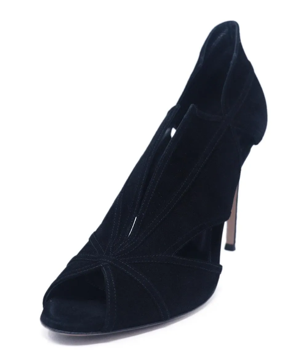 Gianvito Rossi Black Suede Sandals sz 9.5