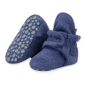 Heather Navy Cotton Bootie