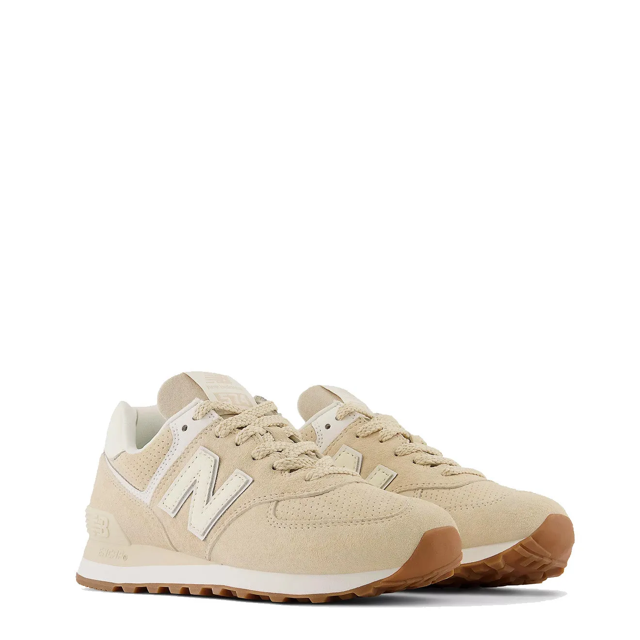 New Balance Womens 574 Trainers Sandstone / Angora