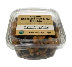 Organic Chocolate, Fruit, & Nut Trail Mix, 12 oz Container - 12 Pack
