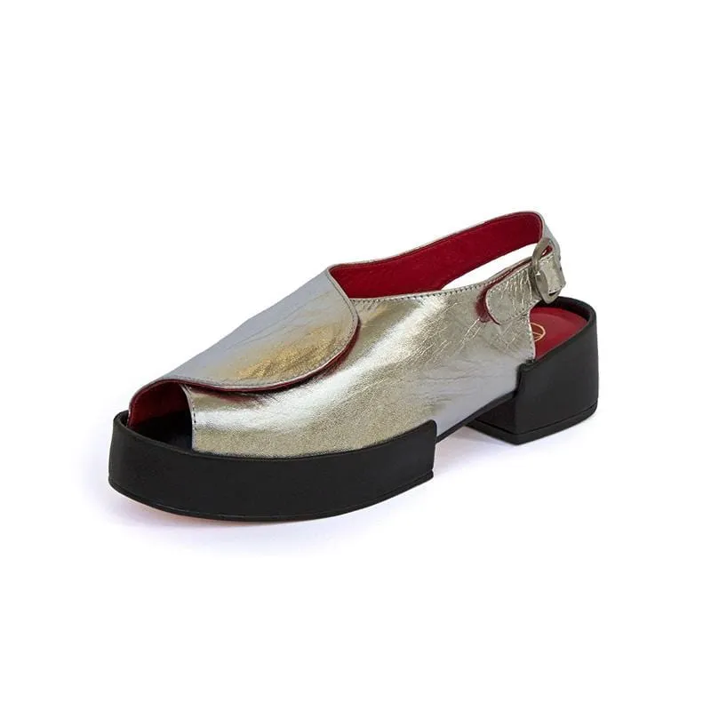 Polly Slingback - Silver/Black