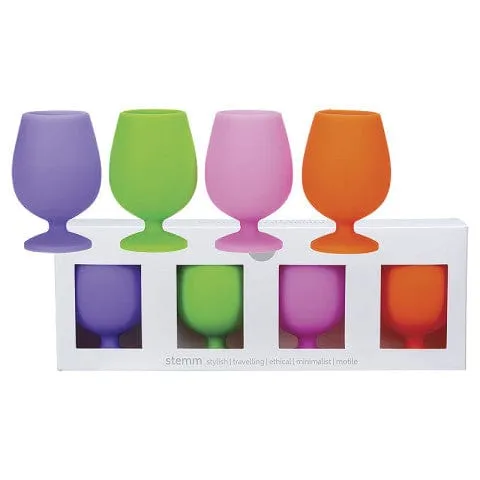 Porter Green Stemm | Unbreakable Silicone Wine Glasses | Vitoria
