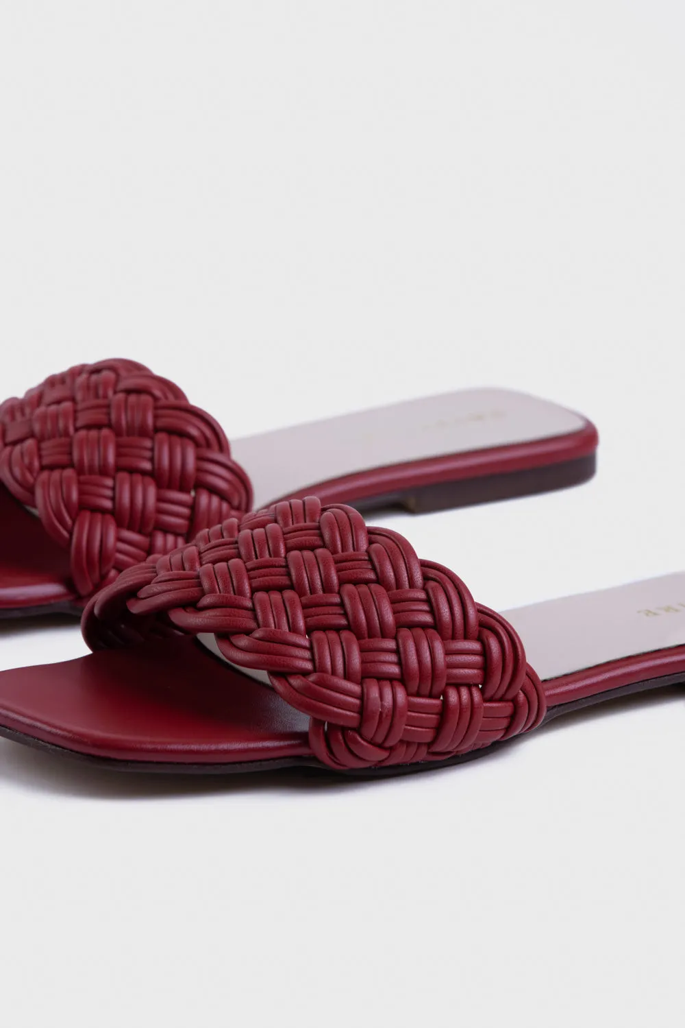 Red Textured Flats