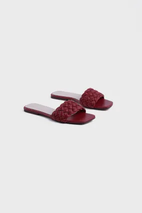 Red Textured Flats