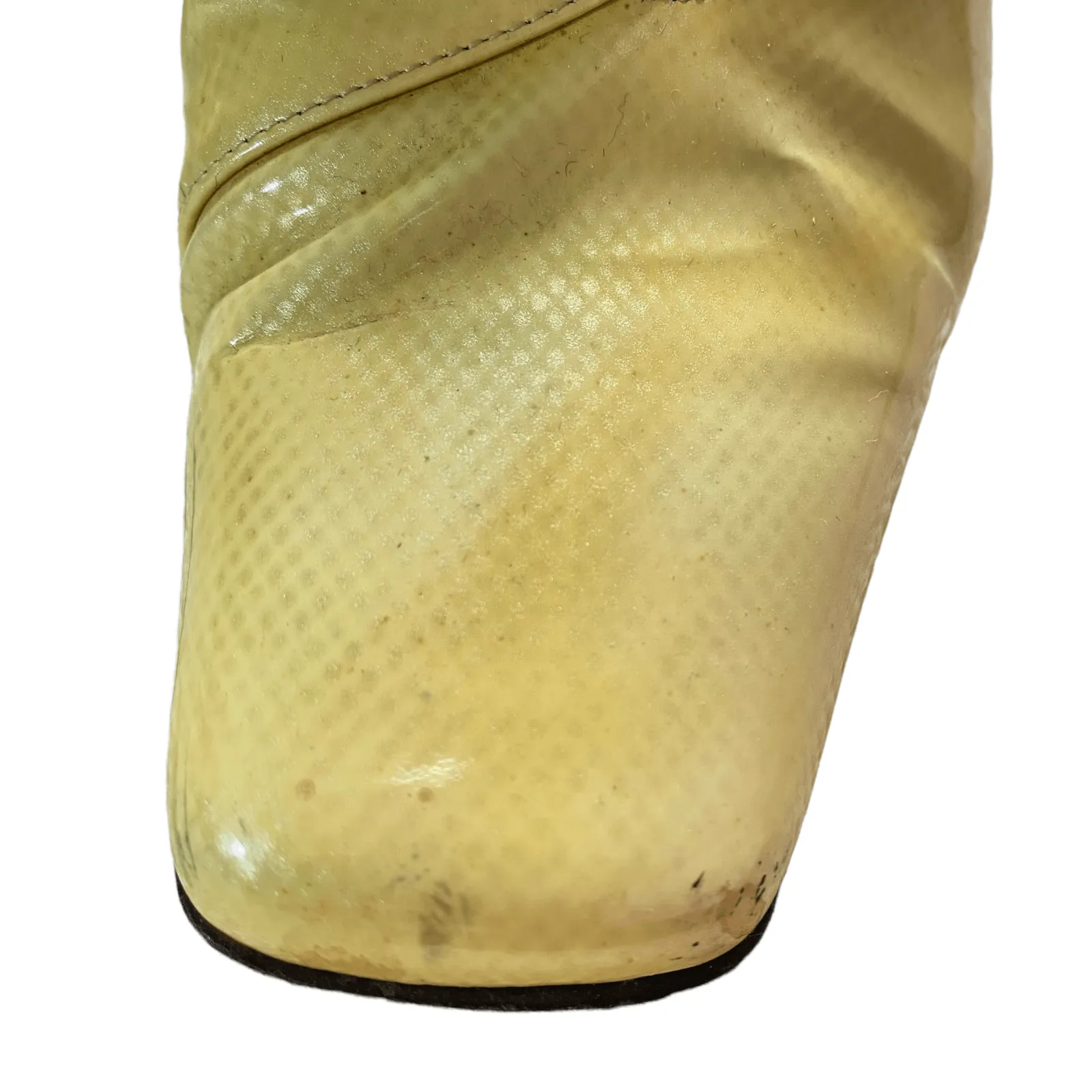Sandro Vicari Leather Wedged Heels Yellow UK 6.5 EU 39.5