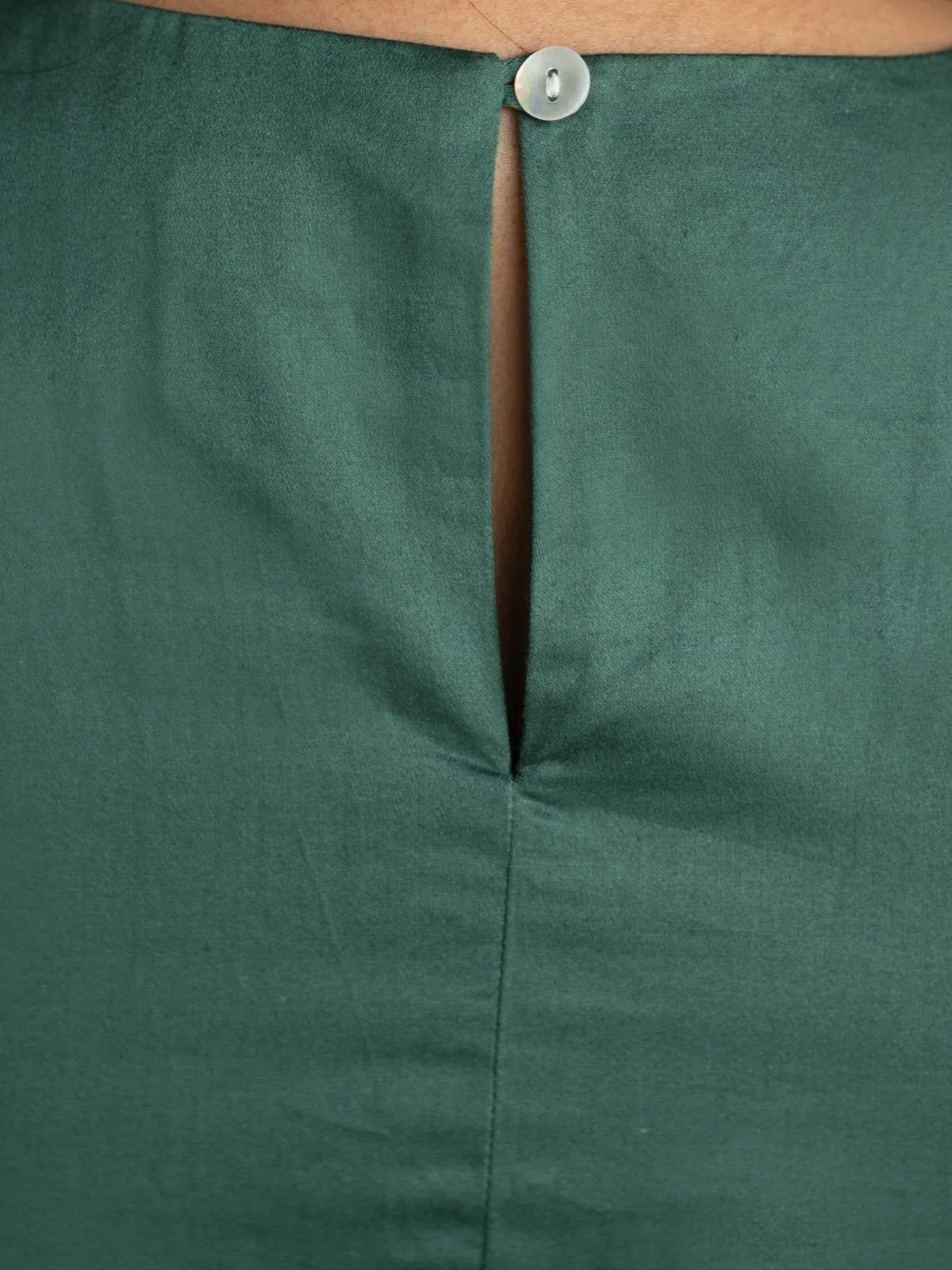 Side Slit Forest Dress - Green