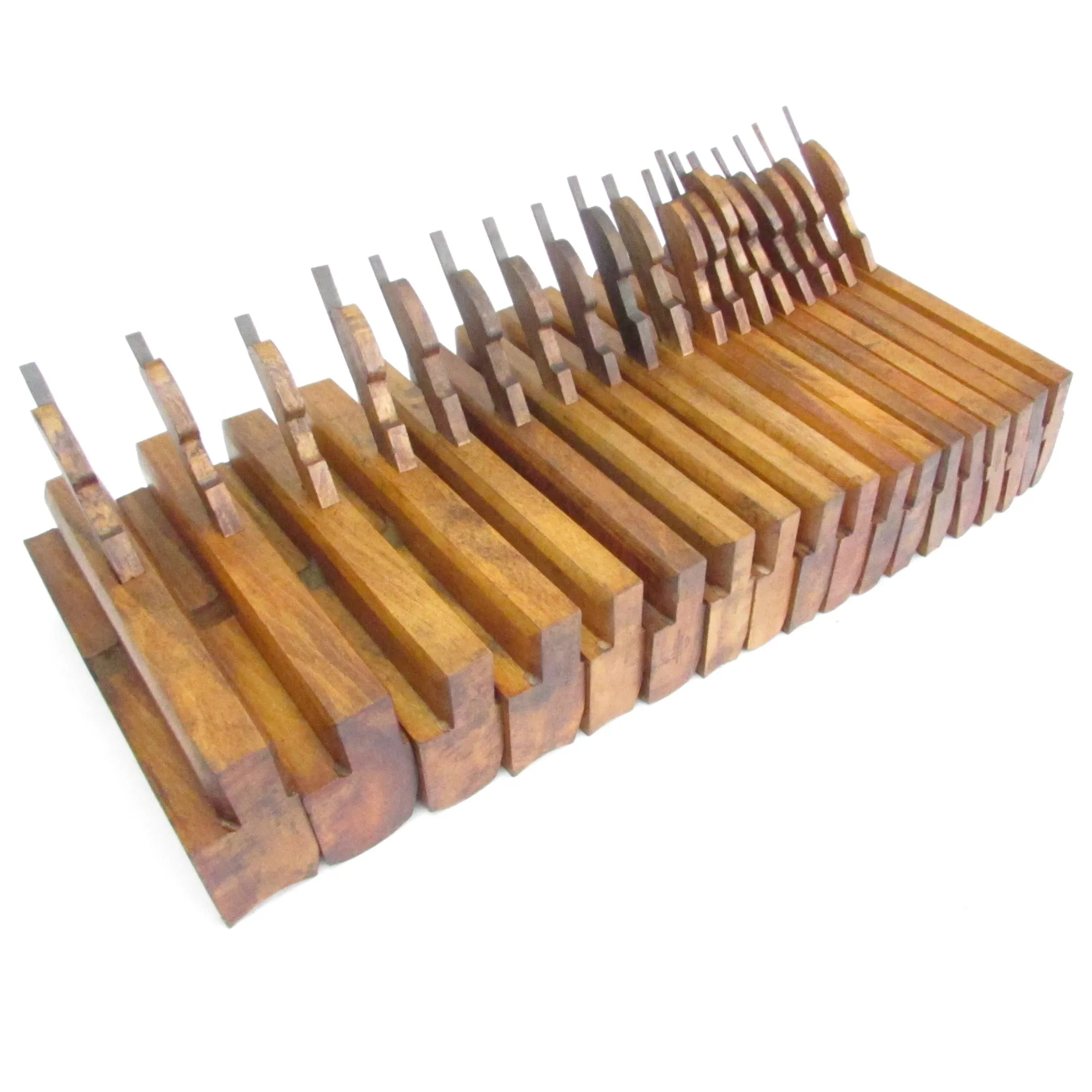 SOLD - Wm Marples Wooden Hollow and Rounds Planes - Half Set (Beech)