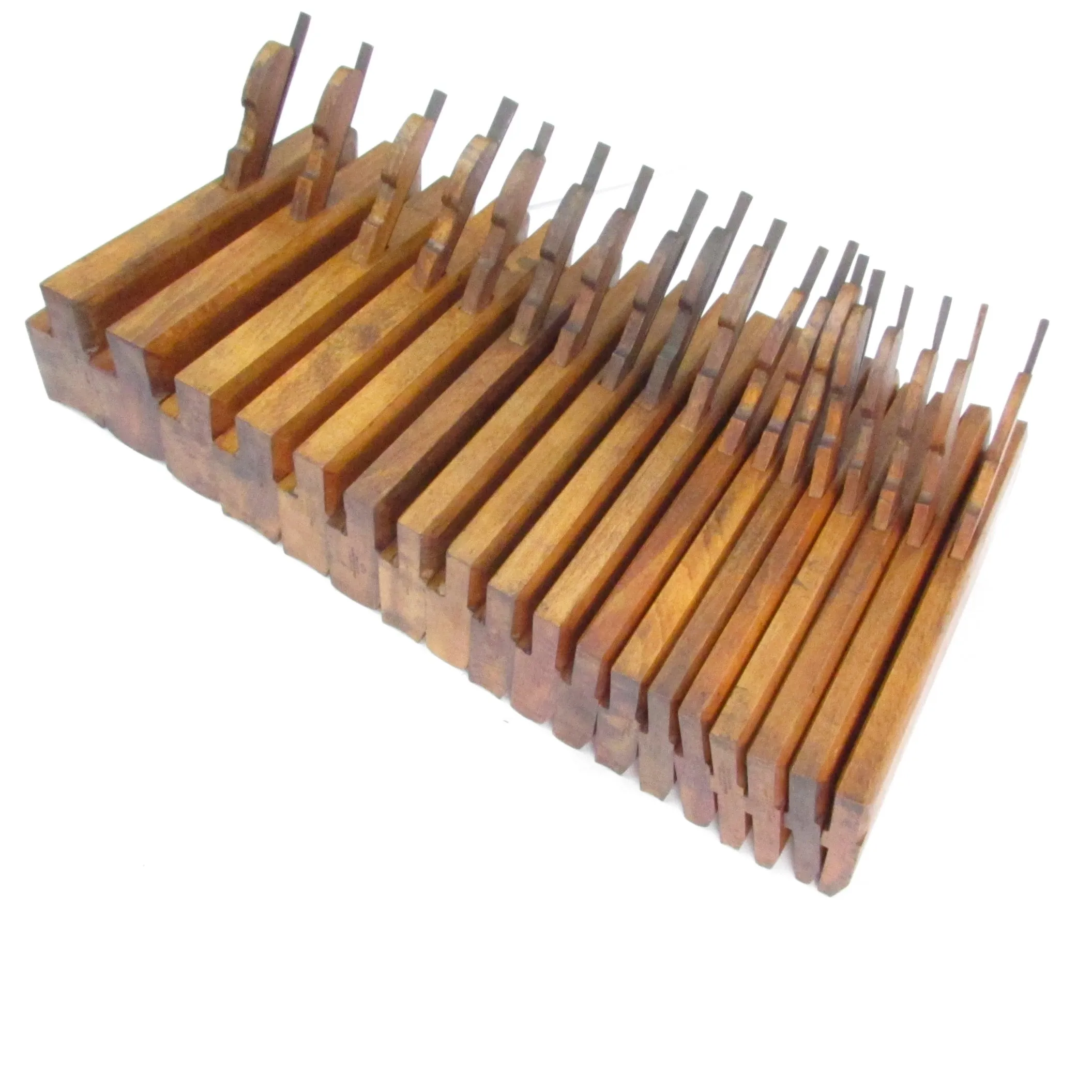 SOLD - Wm Marples Wooden Hollow and Rounds Planes - Half Set (Beech)