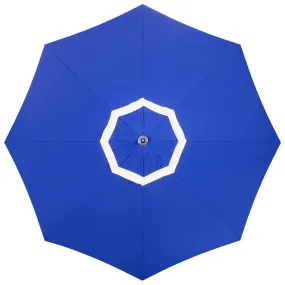 The Resort Market Umbrella - Octagon - Canopy 12' - Border Valance - Mediterranean Blue