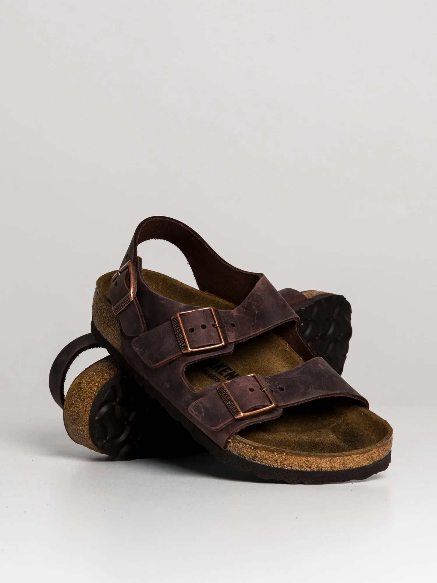 WOMENS BIRKENSTOCK MILANO OILED LEATHER REGULAR SANDALS  - CLEARANCE